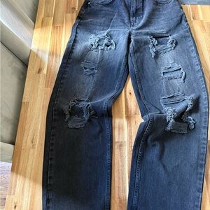 BDG Black Distressed Boyfriend Jeans